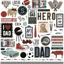 Best Dad Ever Element Stickers - Photoplay