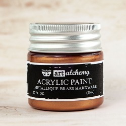 Brass Hardware Metallique Acrylic Paint - Art Alchemy - Finnabair