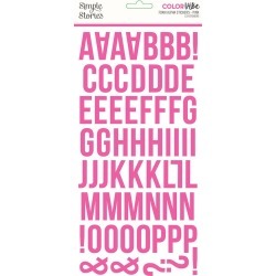 Pink Foam Alpha Stickers - Simple Stories - PRE ORDER