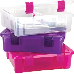 File Tub - Clear/Magenta - Creative Options