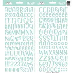 Mint Abigail Alpha Stickers - Doodlebug