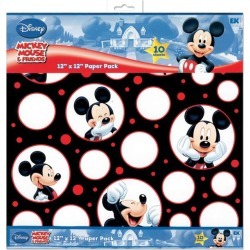 Mickey Black, White & Red Paper Pack 12x12
