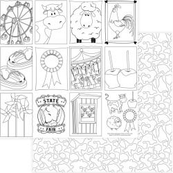 State Fair Black & White Color Me Card Paper - Photoplay
