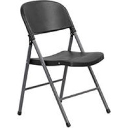 Hercules Plastic Folding Chair, Black