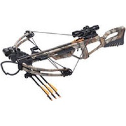 CenterPoint Dusk Hunter 370 Compound Crossbow Bundle, Camo