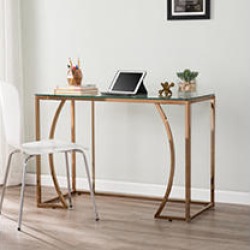 Chastayne Metal/Glass Writing Desk