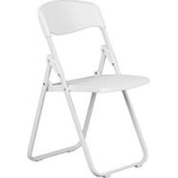 Hercules Heavy-Duty Plastic Folding Chair, White