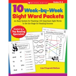 10 Week-by-Week Sight Word Packets