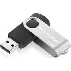 Pen Drive Multilaser TWIST 2 - 128GB Preto - PD591