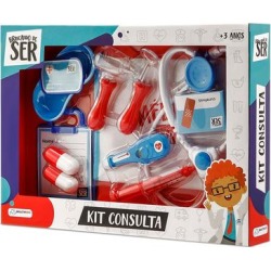 Brincando de Ser Kit Consulta com Acessórios Azul/Vermelho Multikids BR959