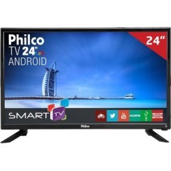Smart TV LED 24" PTV24N91SA Philco, Full HD HDMI USB com Wi-Fi Integrado