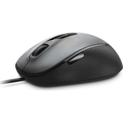 Mouse com fio USB Preto/Cinza Microsoft - 4FD00025
