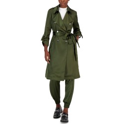 Inc International Concepts Women's Satin Roll-Tab-Sleeve Trench Coat, Created for Macy's found on MODAPINS