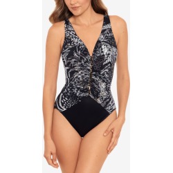 Miraclesuit Charmer Printed Tummy-Control One-Piece Swimsuit Women's Swimsuit found on MODAPINS
