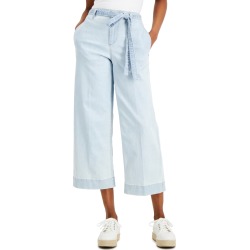 Charter Club Women's Boca Wide-Leg Cropped Jeans, Created for Macy's found on MODAPINS