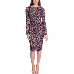 Dress the Population Women's Lace Floral-Print Ruched Bodycon Dress found on MODAPINS