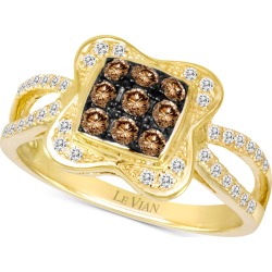 Le Vian Chocolatier Diamond Cluster Ring (1/2 ct. t.w.) in 14k Gold found on Bargain Bro from Macy's Australia for USD $688.94
