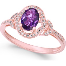 Amethyst (3/4 ct. t.w.) & Diamond (1/8 ct. t.w.) Ring in 14k Gold found on Bargain Bro from Macy's Australia for USD $363.36