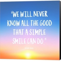 Simple Smile - Mother Teresa Quote (Dawn) by Quote Master Canvas Art