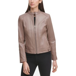 Cole Haan Seamed Leather Jacket found on MODAPINS