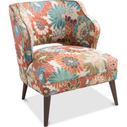 Simon Armless Floral Mod Chair