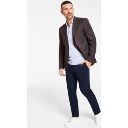 Tommy Hilfiger Mens Modern Fit Burgundy Brown Check Blazer Dress Pants Sneakers Men's Shoes