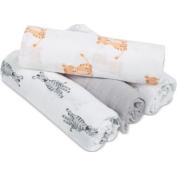 aden by aden + anais Baby Boys & Girls 4-Pk. Animal-Print Cotton Swaddle Blankets