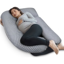 Pharmedoc Pregnancy Pillow with Jersey Cover, U Shaped Full Body Pillow
