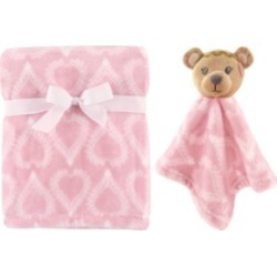 Hudson Baby Plush Blanket and Animal Security Blanket, 2-Piece Set, One Size