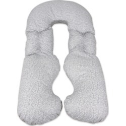 Leachco Back 'N Belly Bunchie Maternity/Pregnancy Contoured Body Pillow, Splash Gray