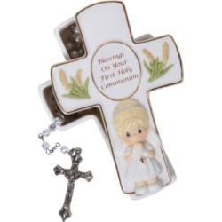 Blessings On Your First Holy Communion Box With Rosary, Girl