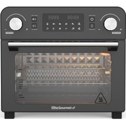 Elite Gourmet 24.5Qt. Air Fryer Convection Oven with Programmable Timer & Temperature, Xl Capacity, 12