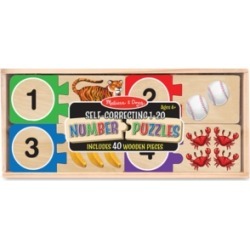 Melissa & Doug Wooden Self-Correcting 1-20 Number Puzzles