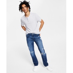 Inc International Concepts Men's Slim Straight-Fit Medium Wash Destroyed Jeans, Created for Macy's found on MODAPINS