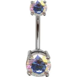 CZ Colored Belly Ring - 14 Gauge by Spencer's