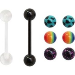 Multi-Pack Plated Barbells with Extra Balls - 14 Gauge by Spencer's