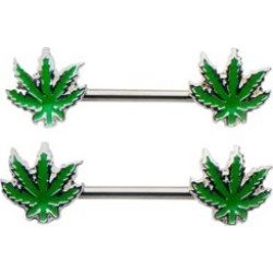 Leaf Nipple Barbells by Spencer's