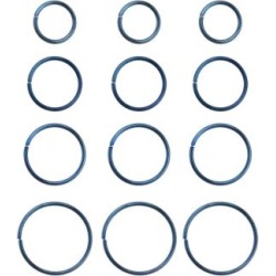 Multi-Pack Blue Hoop Nose Rings 12 Pack - 20 Gauge by Spencer's