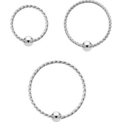 Multi-Pack Twisted Hoop Nose Rings 3 Pack - 20 Gauge by Spencer's