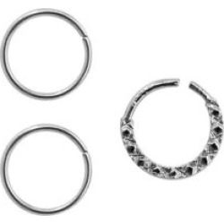 Seamless Hoop Nose Rings 3 Pack - 20 Gauge by Spencer's