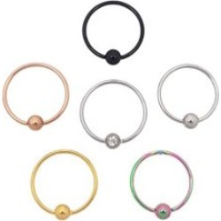 Multi-Pack CZ Hoop Nose Rings - 6 Pack - Lifetime Warranty - by Spencer's