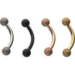 Multi-Pack Colored Glitter Curved Barbells 4 Pack - 16 Gauge by Spencer's