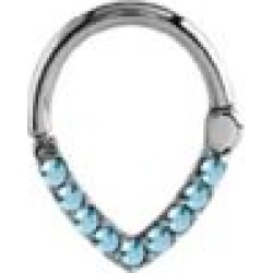 CZ Hinged Septum Ring - 16 Gauge by Spencer's