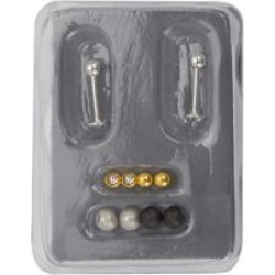 Multi-Pack Labret Lip Rings with Extra Balls - 16 Gauge - Lifetime Warranty - by Spencer's