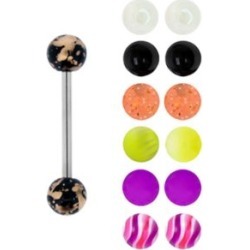 Multi-Pack Splash Barbell with Extra Balls - 14 Gauge - Lifetime Warranty - by Spencer's