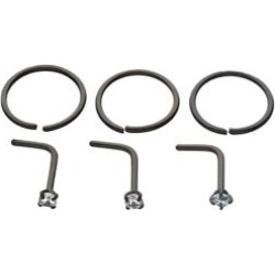 Multi-Pack Black Hoop Nose Rings and L Bend Nose Rings 6 Pack - 20 Gau by Spencer's