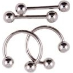 Nipple Horseshoe and Barbell Set 2 Pair - 14 Gauge - Lifetime Warranty - by Spencer's