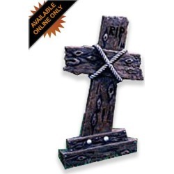 buy  Wooden Cross Tombstone Decoration by Spirit Halloween cheap online