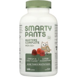 Mens Masters Complete 50+ Vitamins 120 Count by SmartyPants Gummy Vitamins