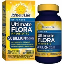 Ultimate Flora Extra Care Probiotic 50 Billion 30 Veg Caps by Renew Life